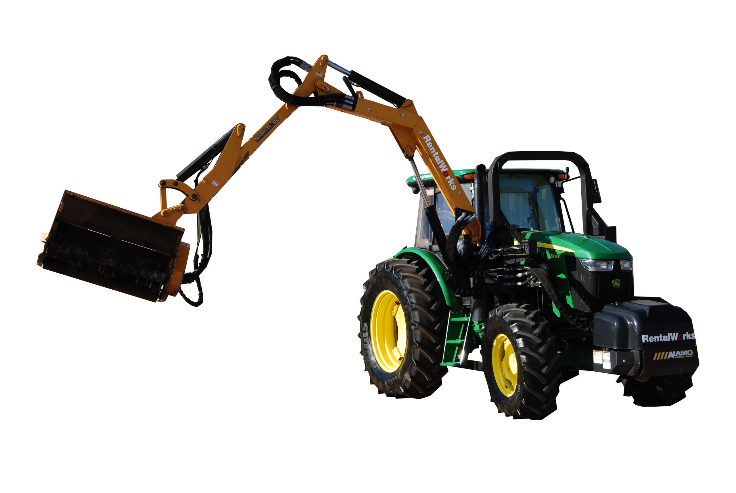 John Deere 6105E with Boom Mower-image